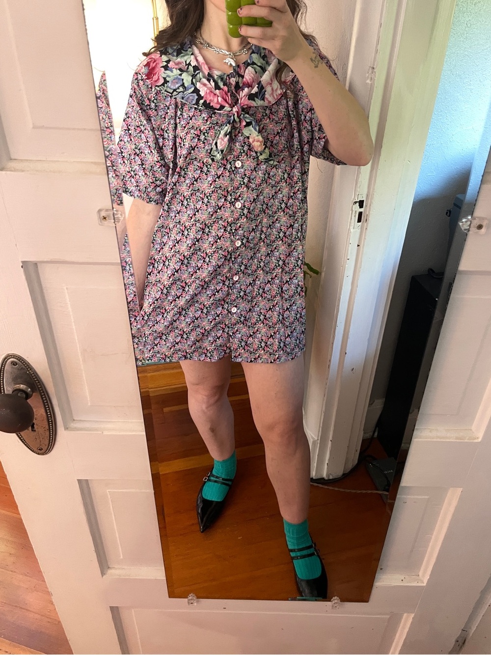 Vintage Floral Babydoll Dress